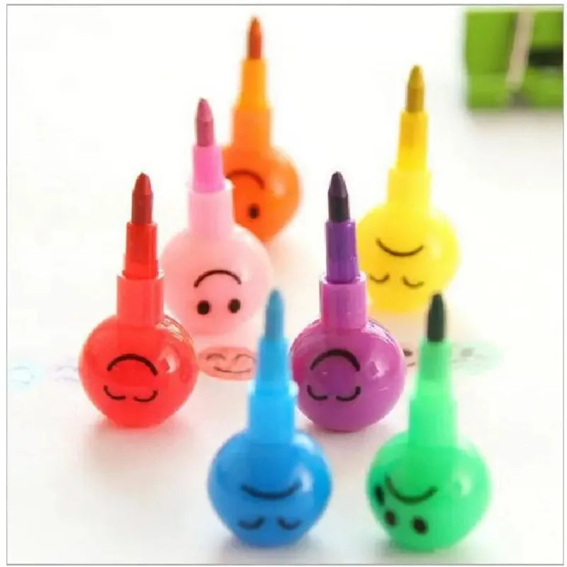 10Pcs Lollipop Building Block Crayon/Pencil Graffiti Pen for Children Birthday Party Favors Student Back To School Gifts