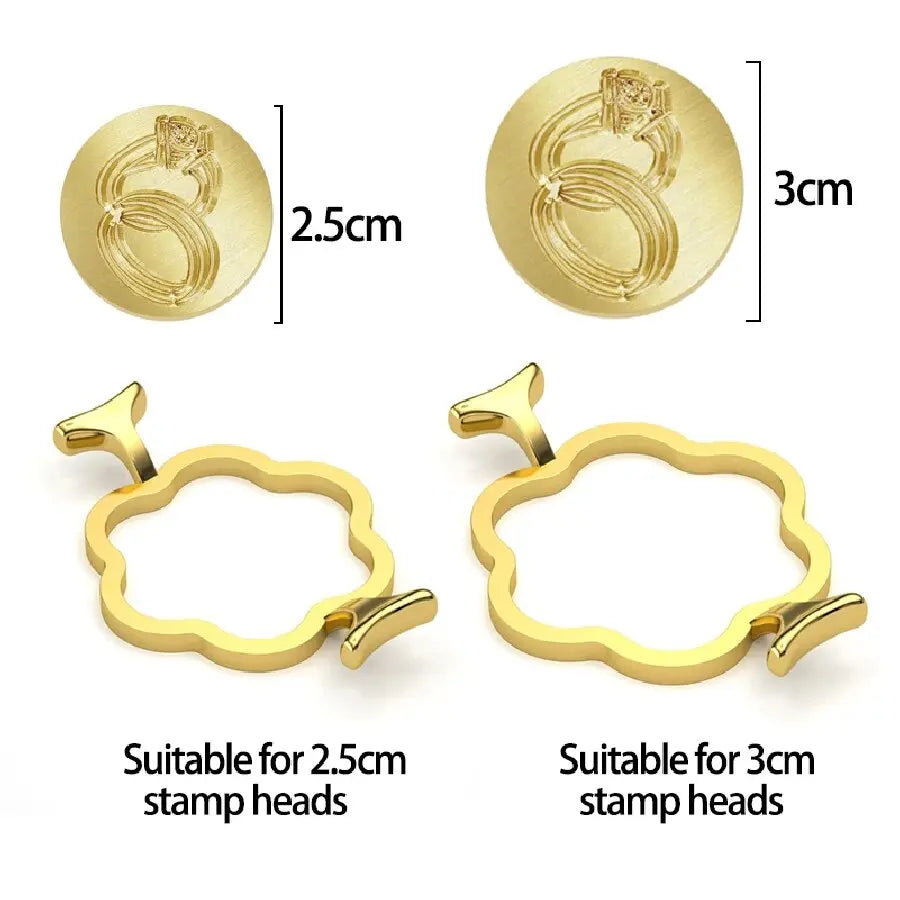 1pc Wax Seal Stamp Metal Mold Round Flower Heart Shape For Card Making Wedding Invitation Birthday Gifts Decoration