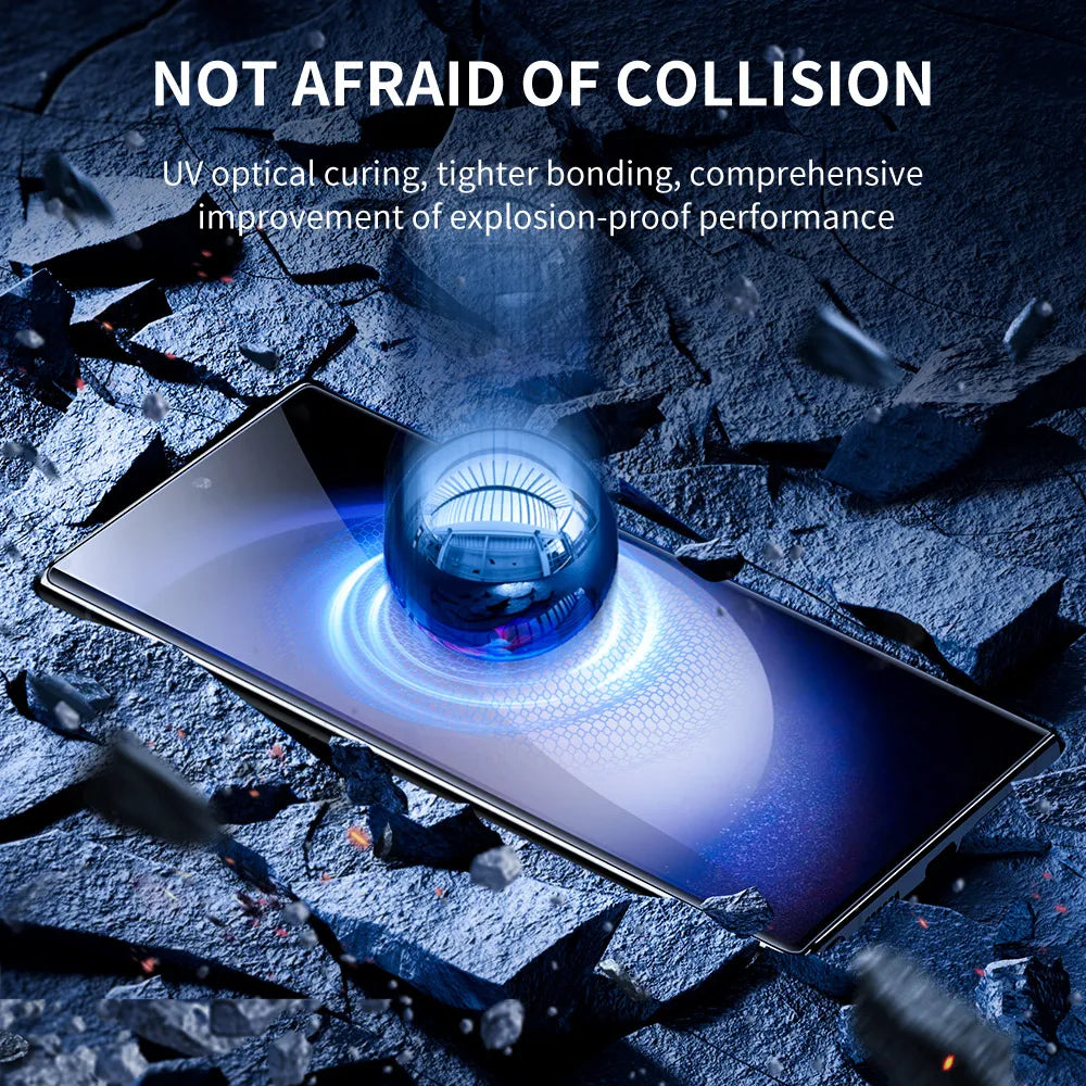 SmartDevil UV Full Glue Full Cover Screen Protector for Samsung S24 Ultra S23 Ultra S22 S25 HD Soft Film Anti-fingerprint