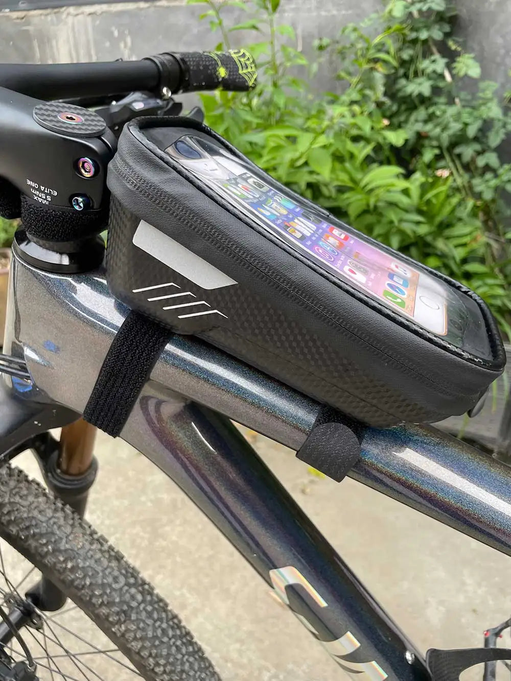 Bicycle Bag Waterproof 6.5 Inches Phone Case Storage Touch Screen MTB Road Bike Bag Cycling Top Front Tube Frame Bag