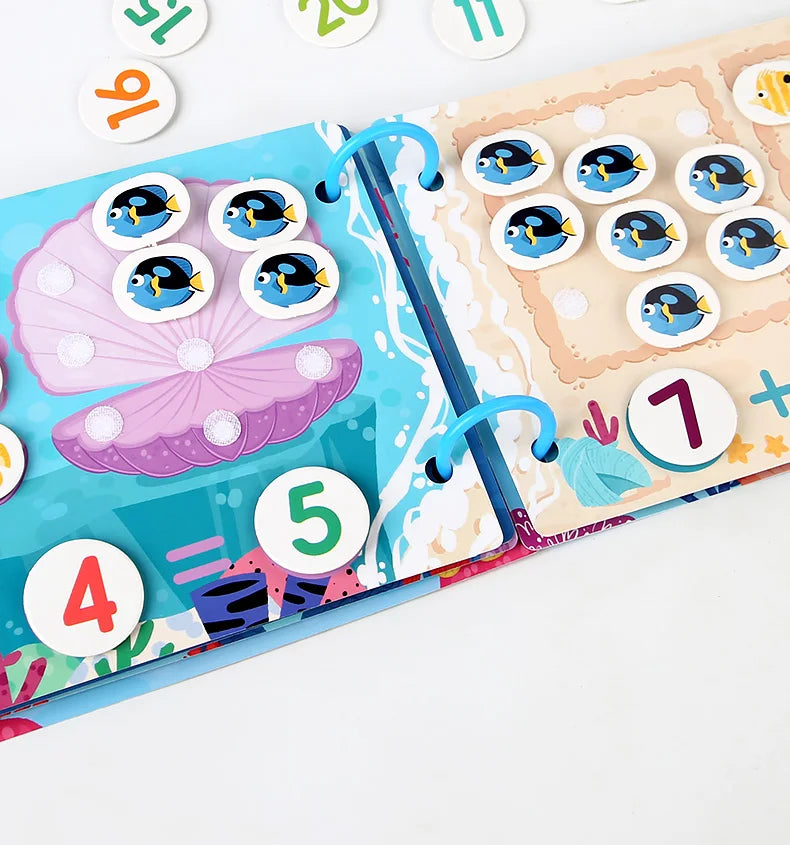 Puzzle Montessori Quiet Book Word Recognition Children's Early Education Enlightenment Stickers Book Toys