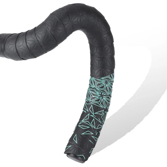1 Pair Anti-Slip Road Bike Handlebar Tape PU Shock Handle Bar Tape w/ Bar End Plugs Bicycle PU Anti-Vibration Wrap Tape Bartape