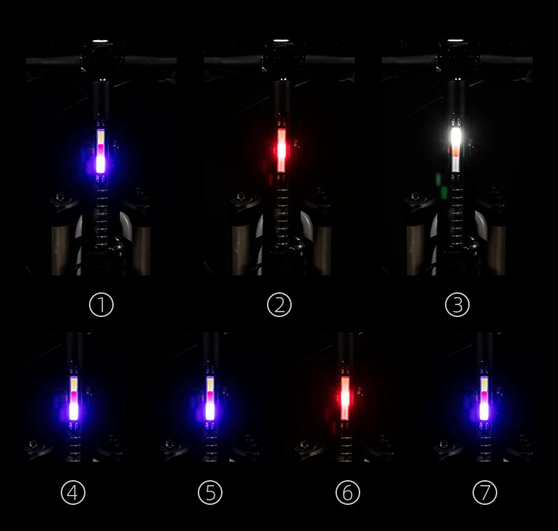 ROCKBROS Bike Tail Light Waterproof Seatpost Warning Bicycle Rear Light MTB Road LED Lamp Tailight USB Charging Cycling Light