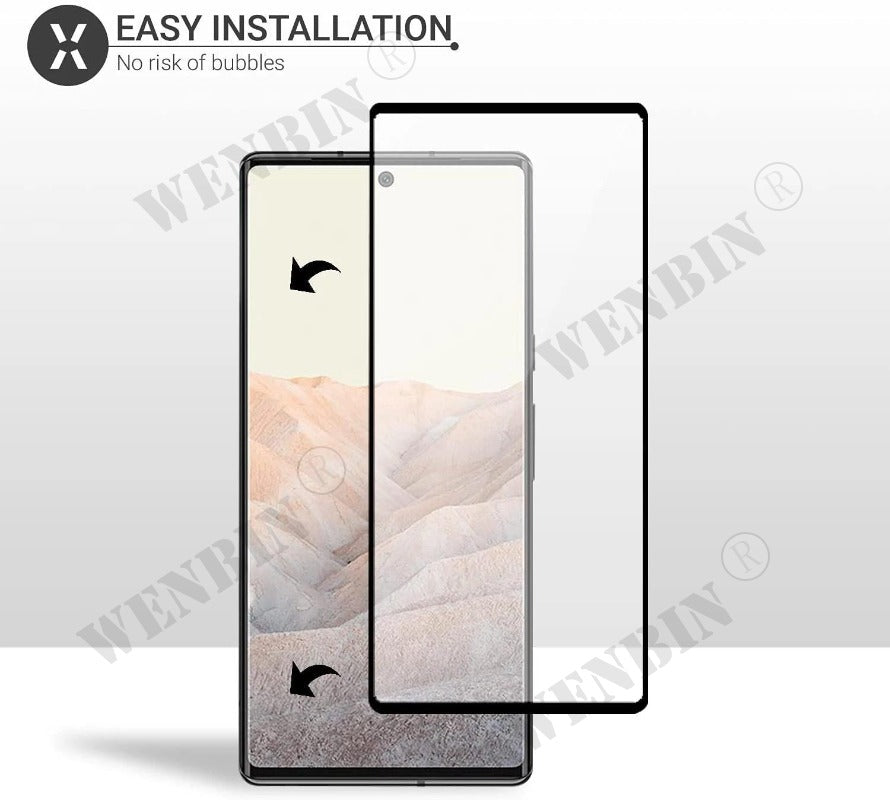 3 Pcs Tempered Glass For Google Pixel 9 8 7 6 Pro XL 7A 5A 3 XL Curved Full Cover Screen Protector