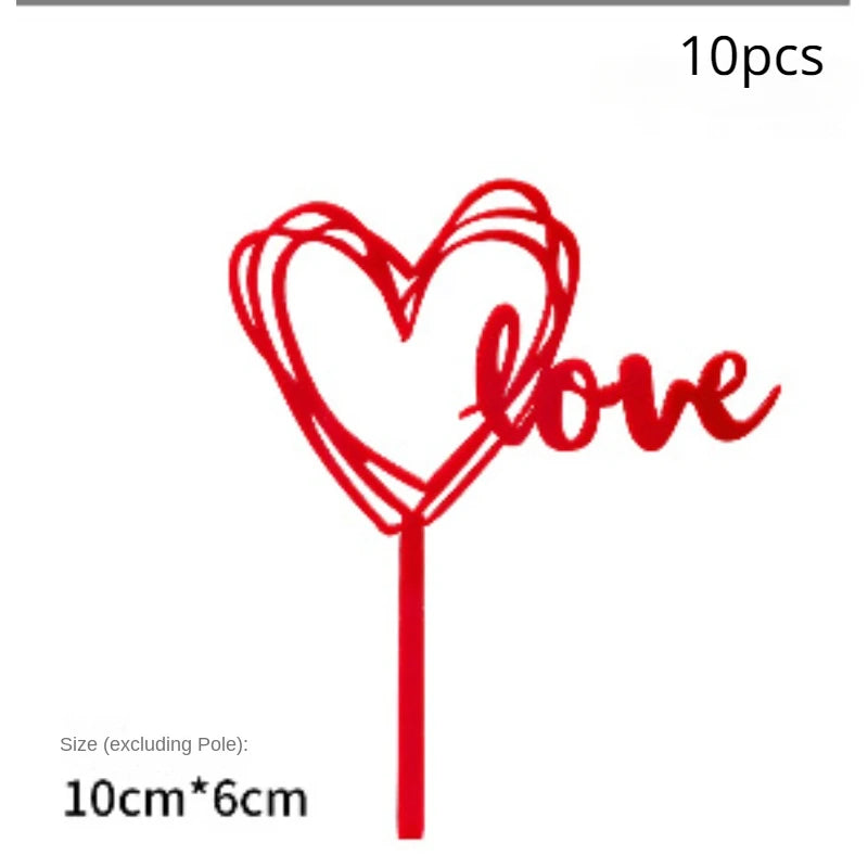 10pcs Multiple Styles Happy Birthday Cake Topper black Gold Cake Toppers Baby Shower Cake Birthday Party Cake Flag Decorations