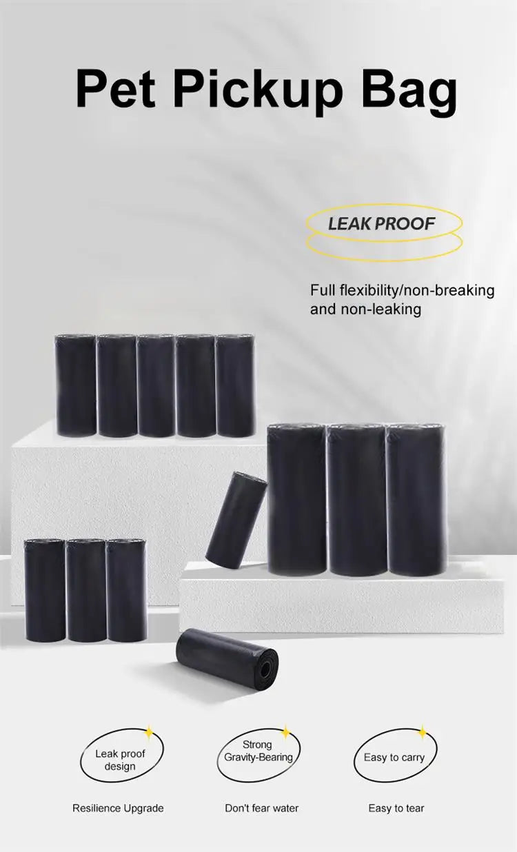 10 Rolls 1 Pack Pet Garbage Bag Dog Poop Bag Garbage Bags Cleaning WasteDisposable Trash Pouch Portable Bag