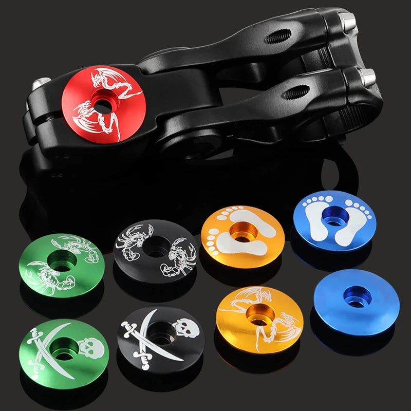 MUQZI Mountain Bike Headset Cover Aluminum Alloy Ultra-ligh Bowl Cover Road Bike Fixed Gear Folding Parts Headset top Cap