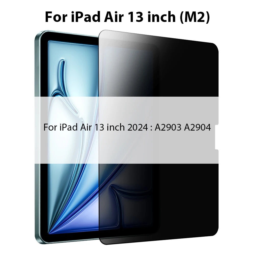 Privacy Glass For iPad Pro 12.9 11 13 2024 M4 M2 10th Gen Screen Protector For iPad Air 5 4 3 7th 8th 9th 10.2 Mini 6 10.5 Film