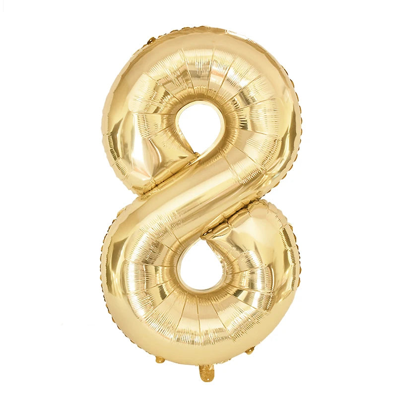 Gold Number Balloons 40 Inch Foil Balloon Adult Kids Birthday Anniversary Decoration Party Gold 0 1 2 3 4 5 6 7 8 9 Balloon