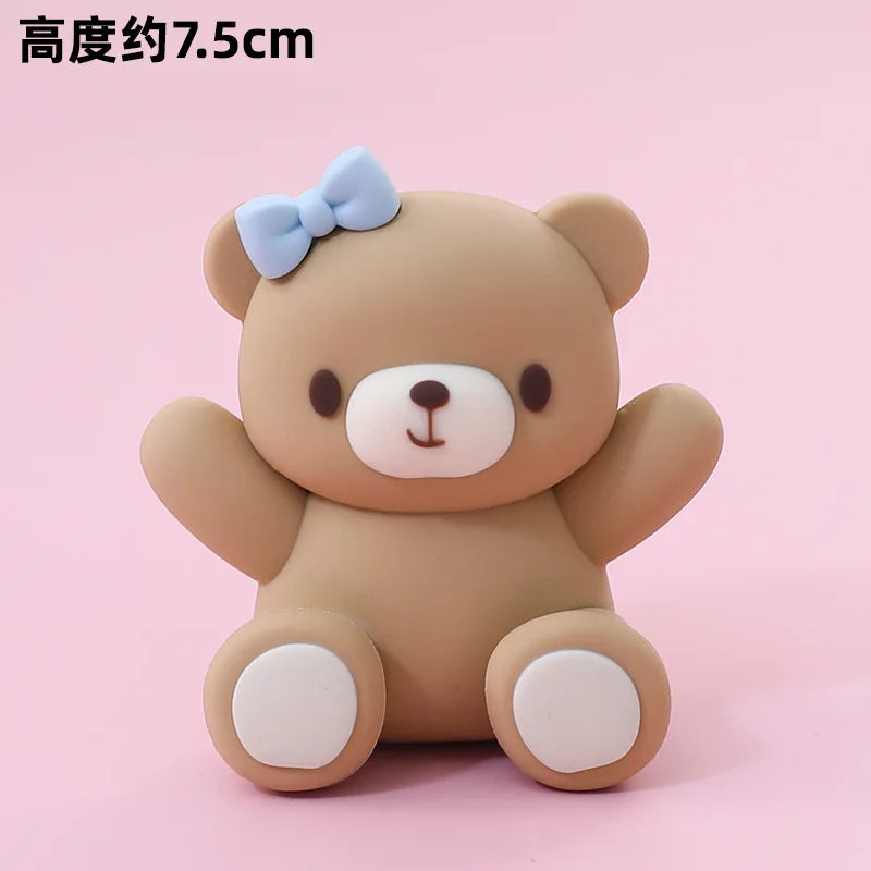 Bear Happy Birthday Decorations Wall Backdrop Banner Paper Plate Cup Gift Bags for Baby Shower Supplies Bear 1st Birthday Decor