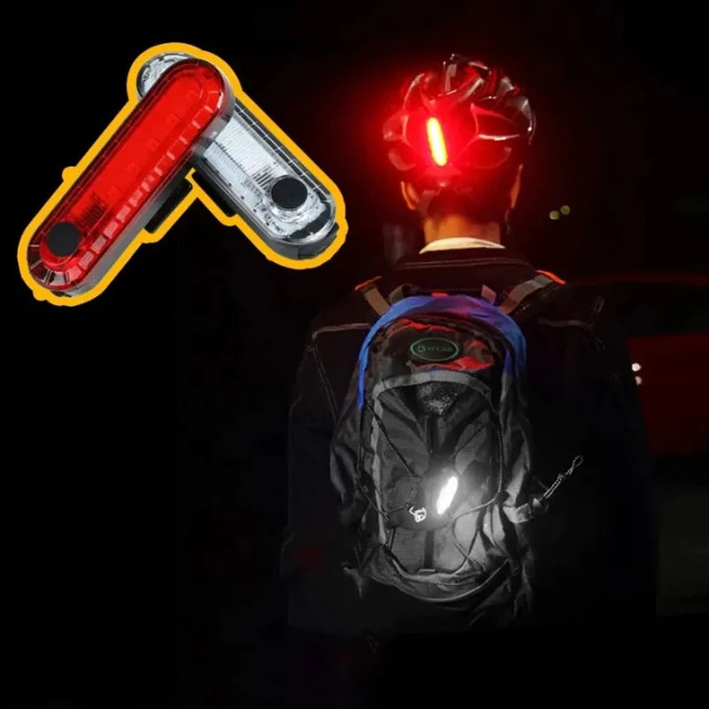 2PCS Bike Taillights USB Rechargeable Rear Lamp Ultra Bright Tail Light 220mAh LED Waterproof Riding Warning Red Bicycle Light