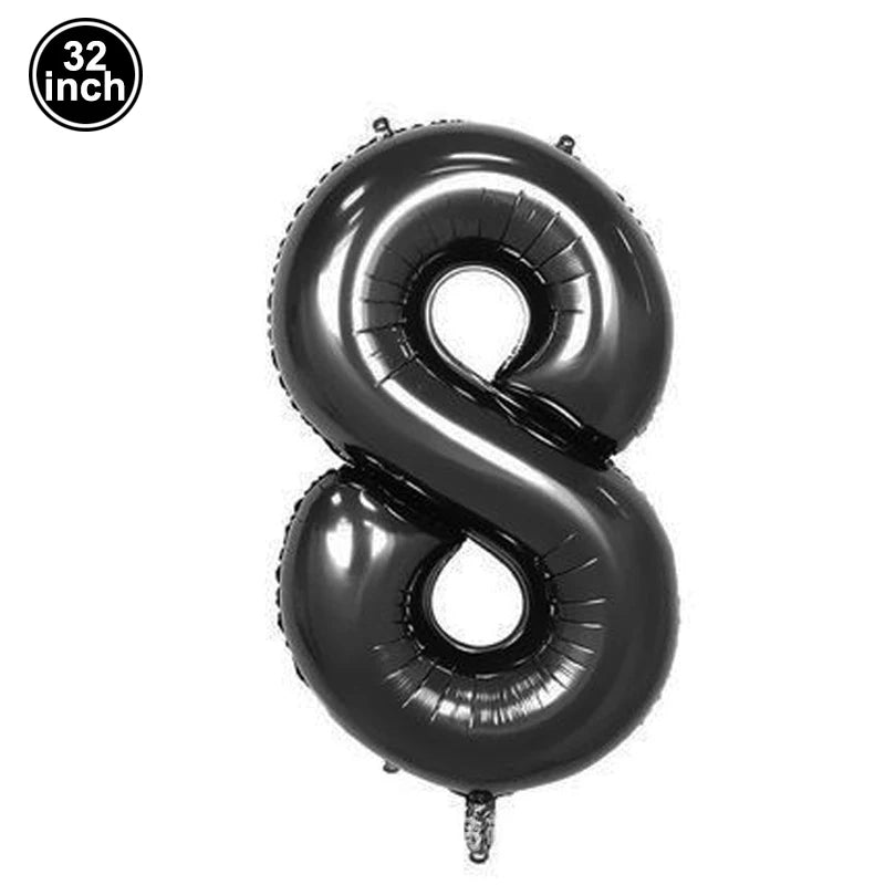 Multi Color Large Numbers 6 Balloon 32Inch 1 2 3 4 5 6 7 8 9 Birthday Ball Red Digit Bachelorette Balloons Figure Golob Balloons