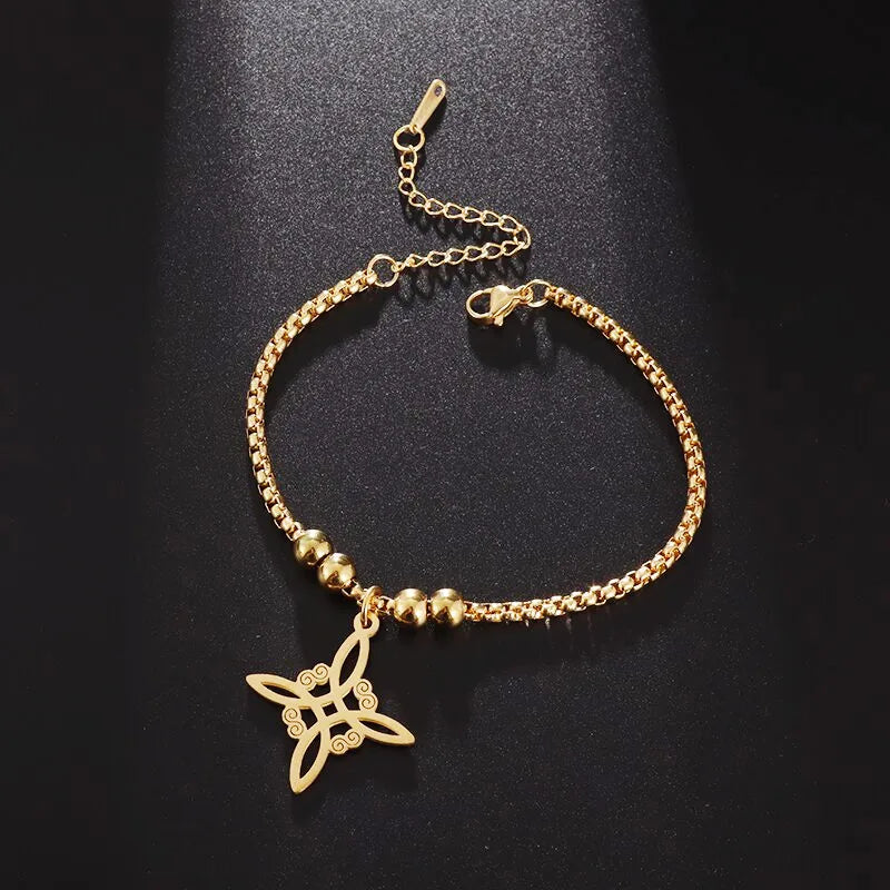 Delicate Shiny Zircon Star Bracelet for Women Simple Gothic Dark Angel Wings Trend Jewelry Girls Gift