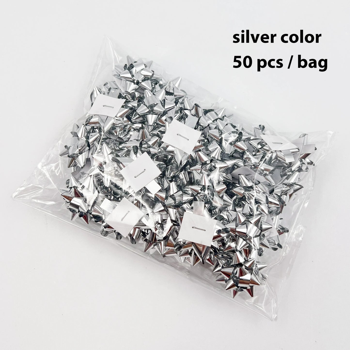 Small Star Bows for Present Wrapping Multi Colors Christmas Ribbon Bows for Parties Birthdays Wedding Holidays (50PCS)