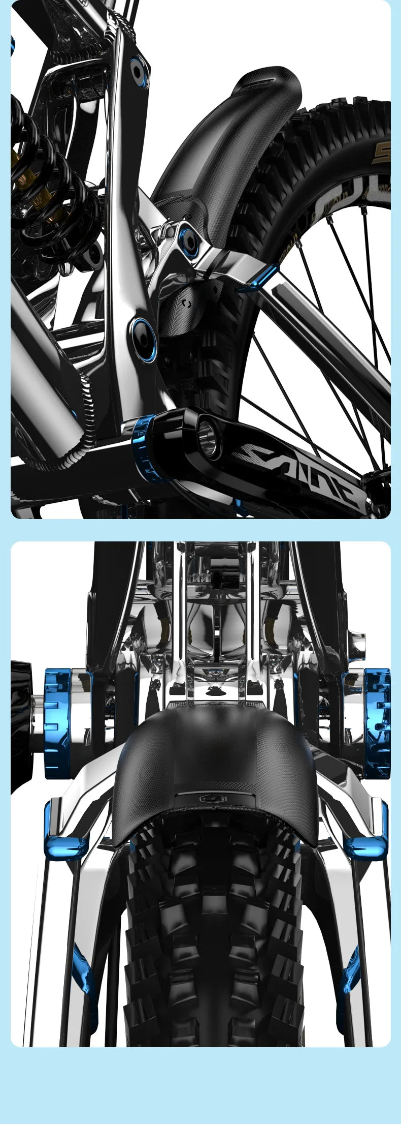 1/2PCS New Bike Hard Shell Fender Bicycle Front Rear Tire Wheel Mudguard MTB Bicycle Mud Guard Fender Cycling Part Accessories