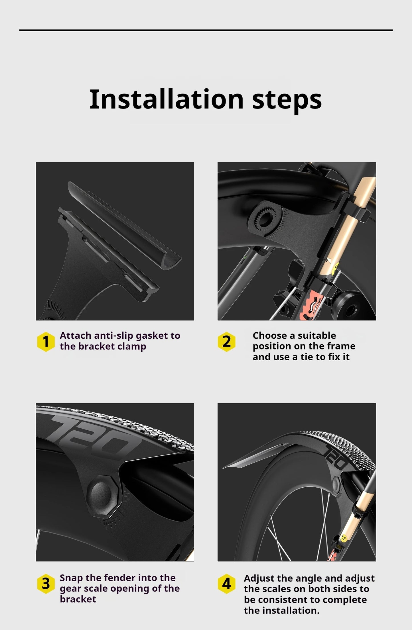 ENLEE Bicycle Fenders Front/Rear Tire Wheel Fenders Mudguard MTB Mountain Bike Road Cycling Fix Gear Accessories