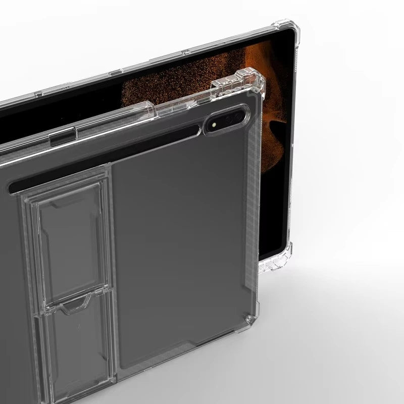 Airbags Shockproof TPU Cover For Samsung Galaxy Tab S10 Ultra S9 FE S8 Plus S7 14.6 12.4 11 Pencil Holder Case with Kickstand