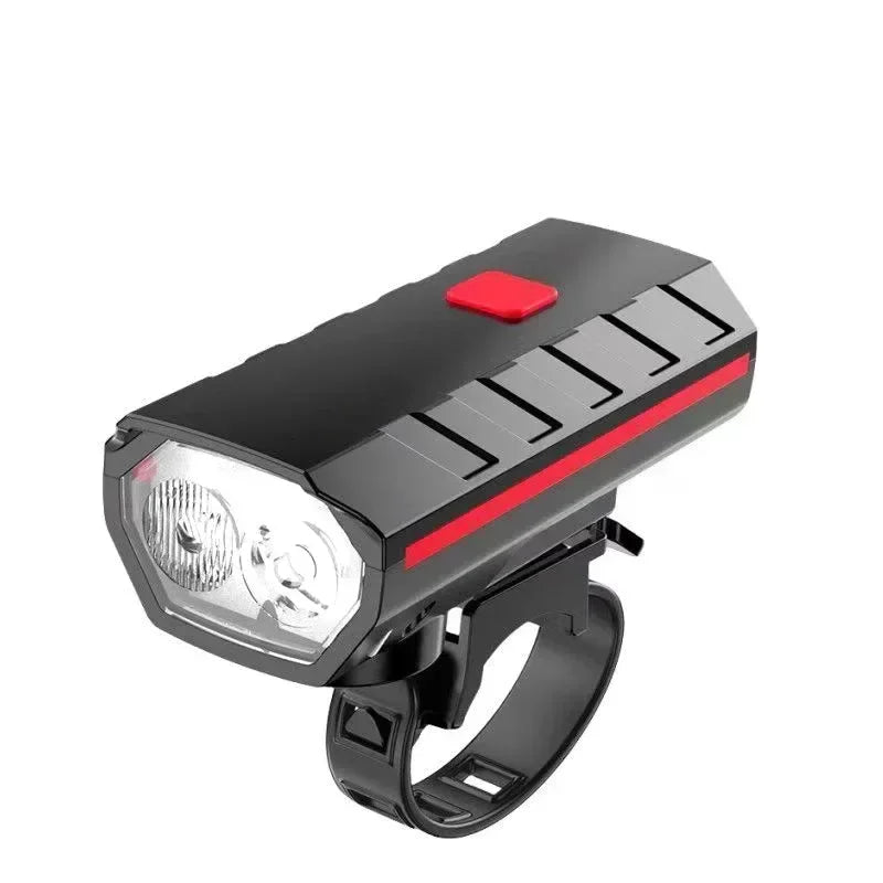 Bicycle Front Light USB Rechargeable with 120dB Horn Highlight Mtb Road Bike Headlight Night Riding Warning Lamp Cycling Light