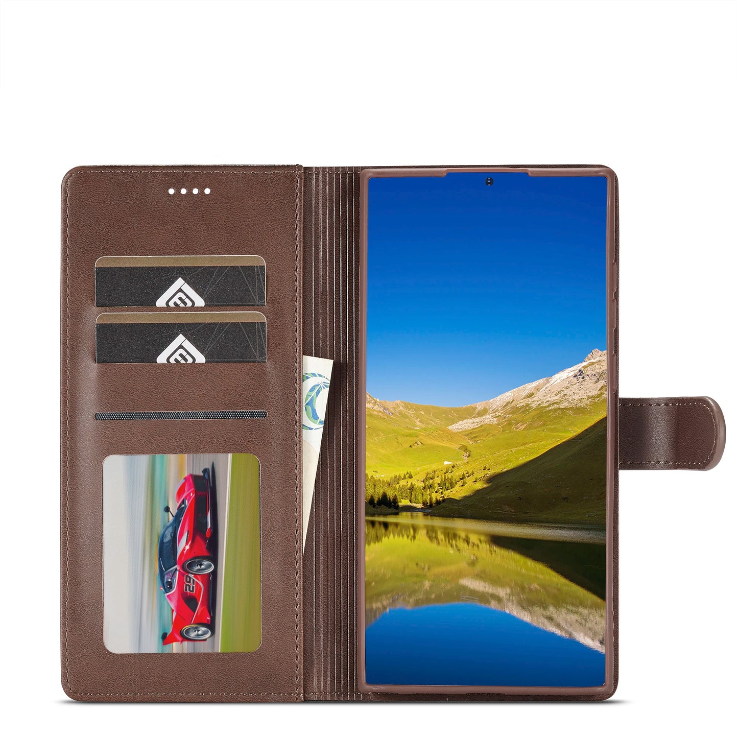 Business Leather Case for Samsung Galaxy S25 Edge Ultra S24 FE S23 Plus 5G Flip Wallet Card Holder Phone Cover