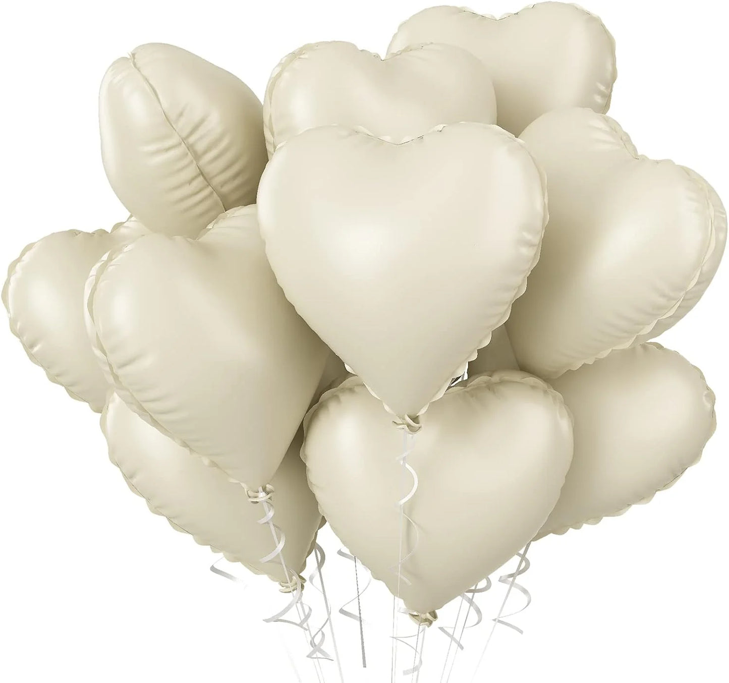 10pcs 18inch Heart Foil Balloons Pink Sage Green Heart Balloon for Birthday Party Valentines Day Wedding Anniversary Decorations