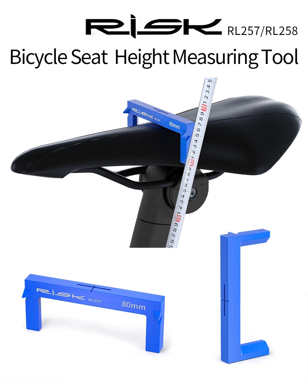 RISK Bicycle Bike Seat Cushion Height Measuring Tool Fitting Measurement Gauge Saddle Tool
