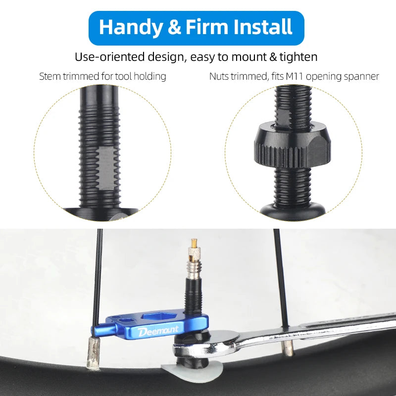 Bicycle Tubeless Tire Valve Carbon Rim Presta Valves 40 50 65 80mm F/V Nipple Detachable Brass Core W/Cap For MTB Bike Air Valve