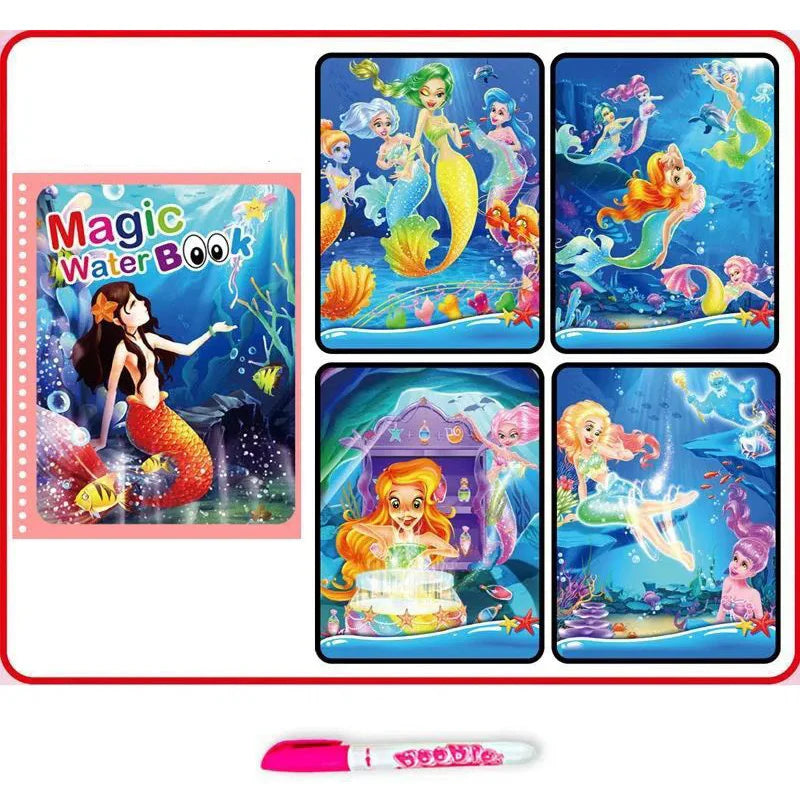 Montessori Toys Reusable Coloring Book Magic Water Drawing Book Painting Drawing Toys Sensory Early Education Toys for Children