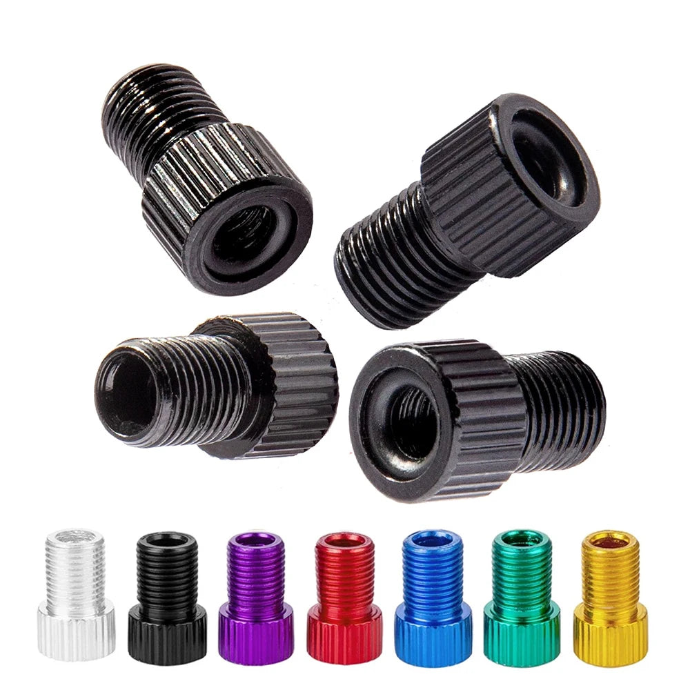 4Pcs Presta Valve Adapter - Convert Presta to Schrader - French/UK to US - Inflate Tire Using Standard Pump or Air Compressor
