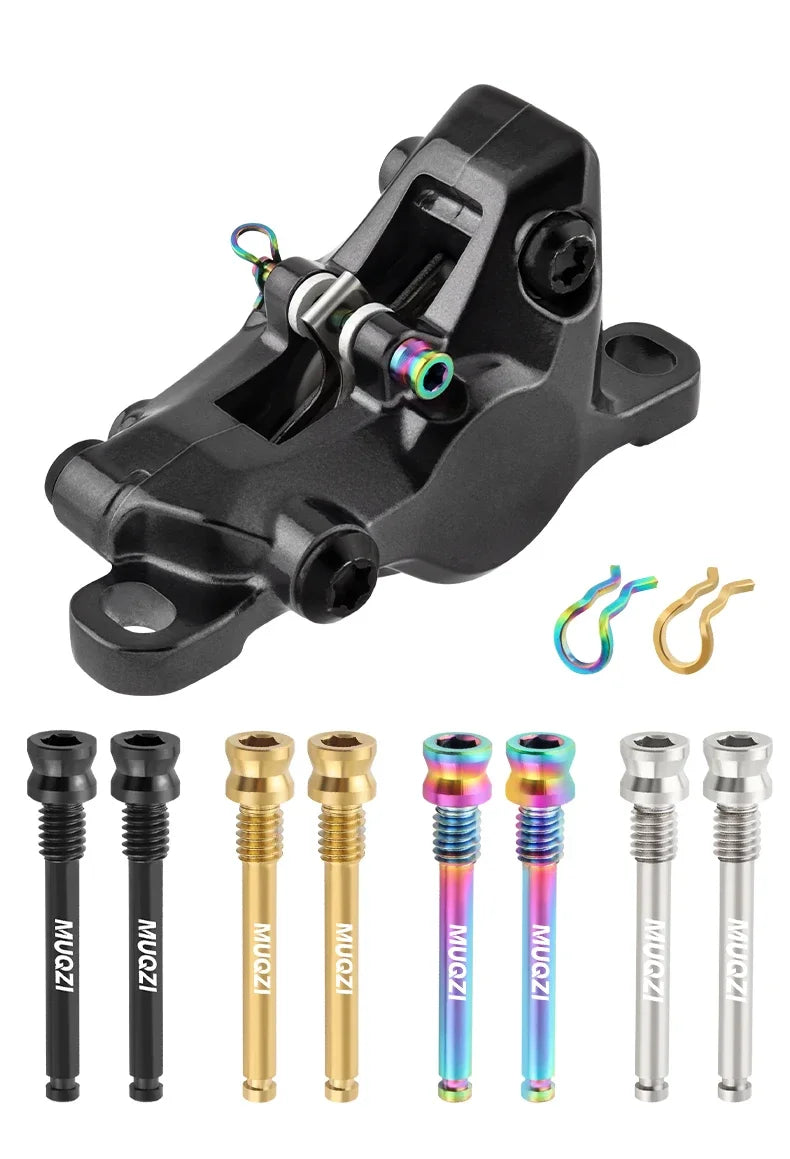 MUQZI 2pcs Disc Brakes Caliper Titanium Alloy M4 Fixing Bolts Bicycle Disc Brake Pad Ultralight Mount Screws Cycling Accessories