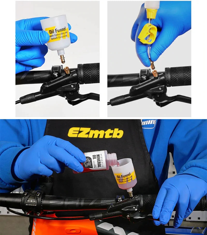 EZMTB Bike Hydraulic Brake Bleed Kit Mineral Fluid DOT For SHIMANO SRAM Bicycle Brake Bleed Repair Tools Syringe