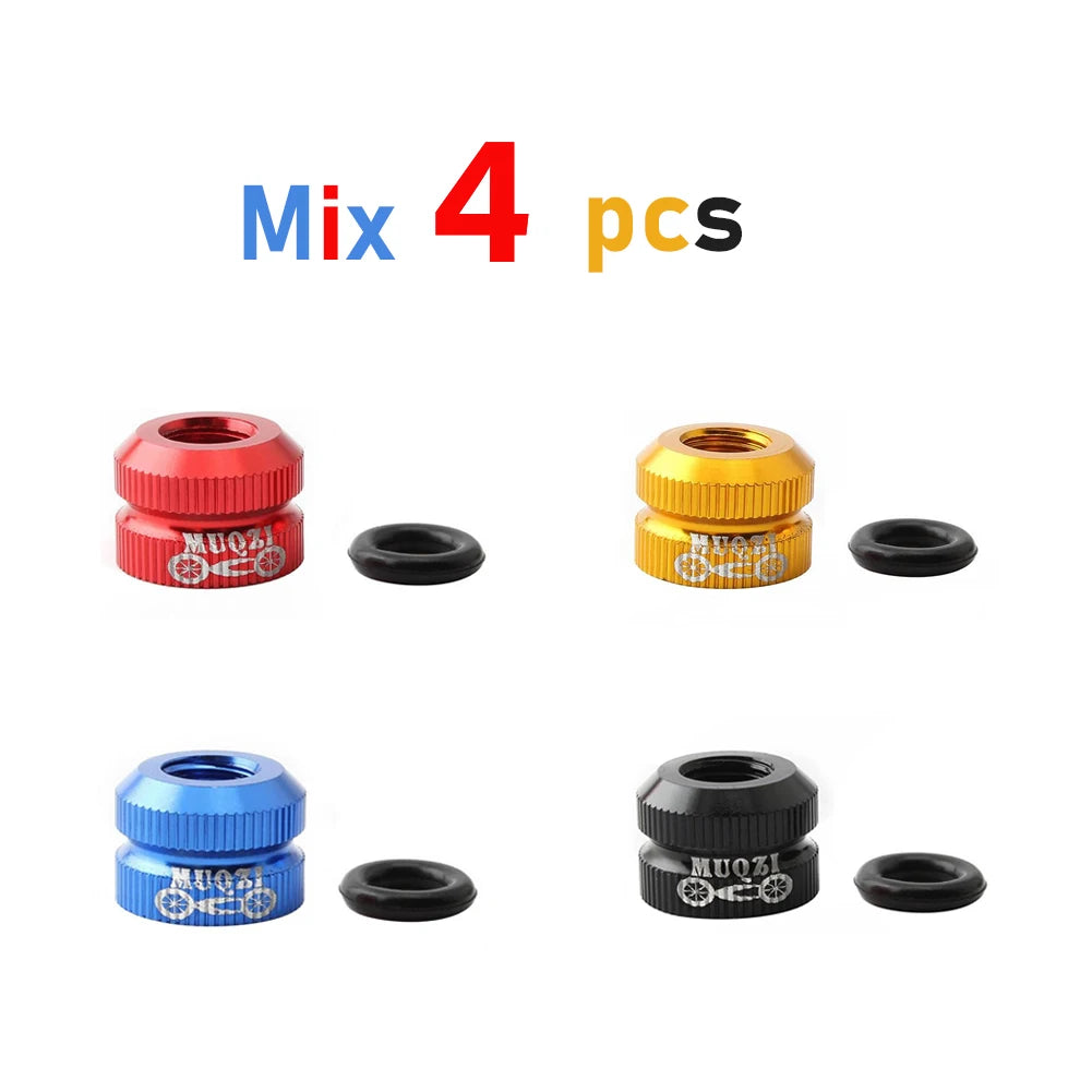 1~8pcs Tire Valve Nut Bike Vacuum Tire Presta Valve Screw Bicycle Valve Cover Tools Cycling Tire Repair MTB Bike Accessories