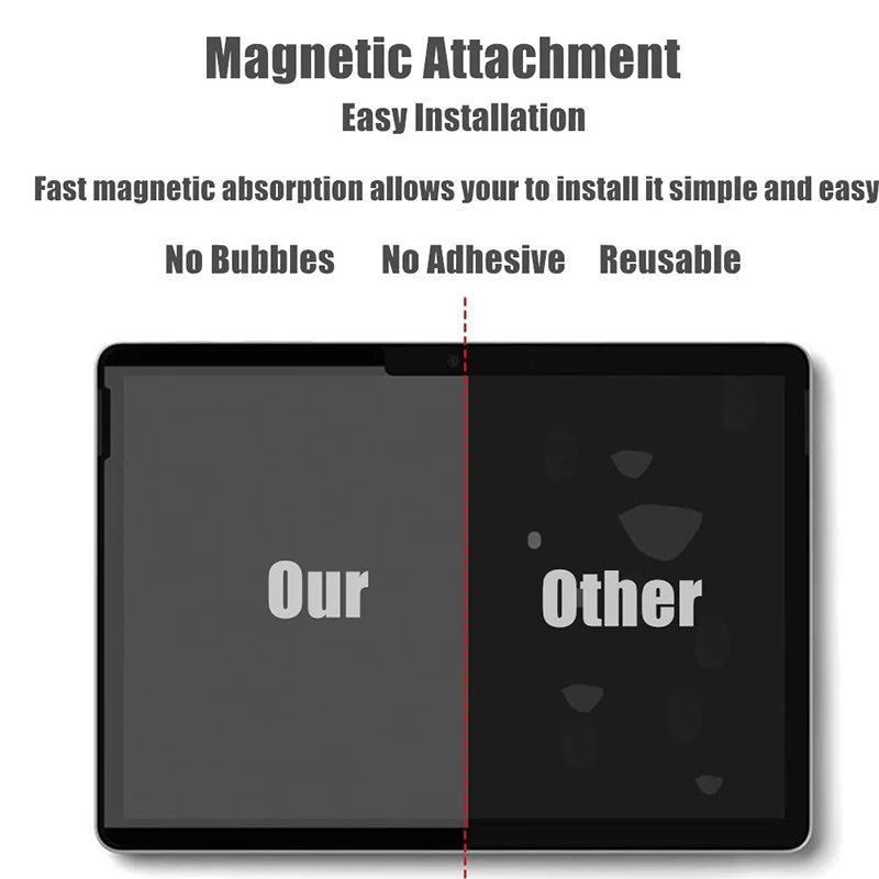 Magnetic Screen Protector Soft Film Matte Painting for Samsung Galaxy Tab S10 Plus Tab S10Ultra S10+ Reuse Removable