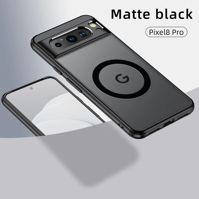 2025 Fashion Magnetic Case For Google Pixel 9 Pro 8 8A 7 Dull Polish Wireless Charger Cover Anti-knock Cases For Pixel7A Pixel9A
