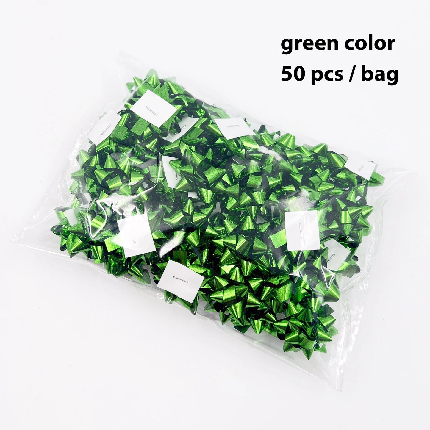 Small Star Bows for Present Wrapping Multi Colors Christmas Ribbon Bows for Parties Birthdays Wedding Holidays (50PCS)
