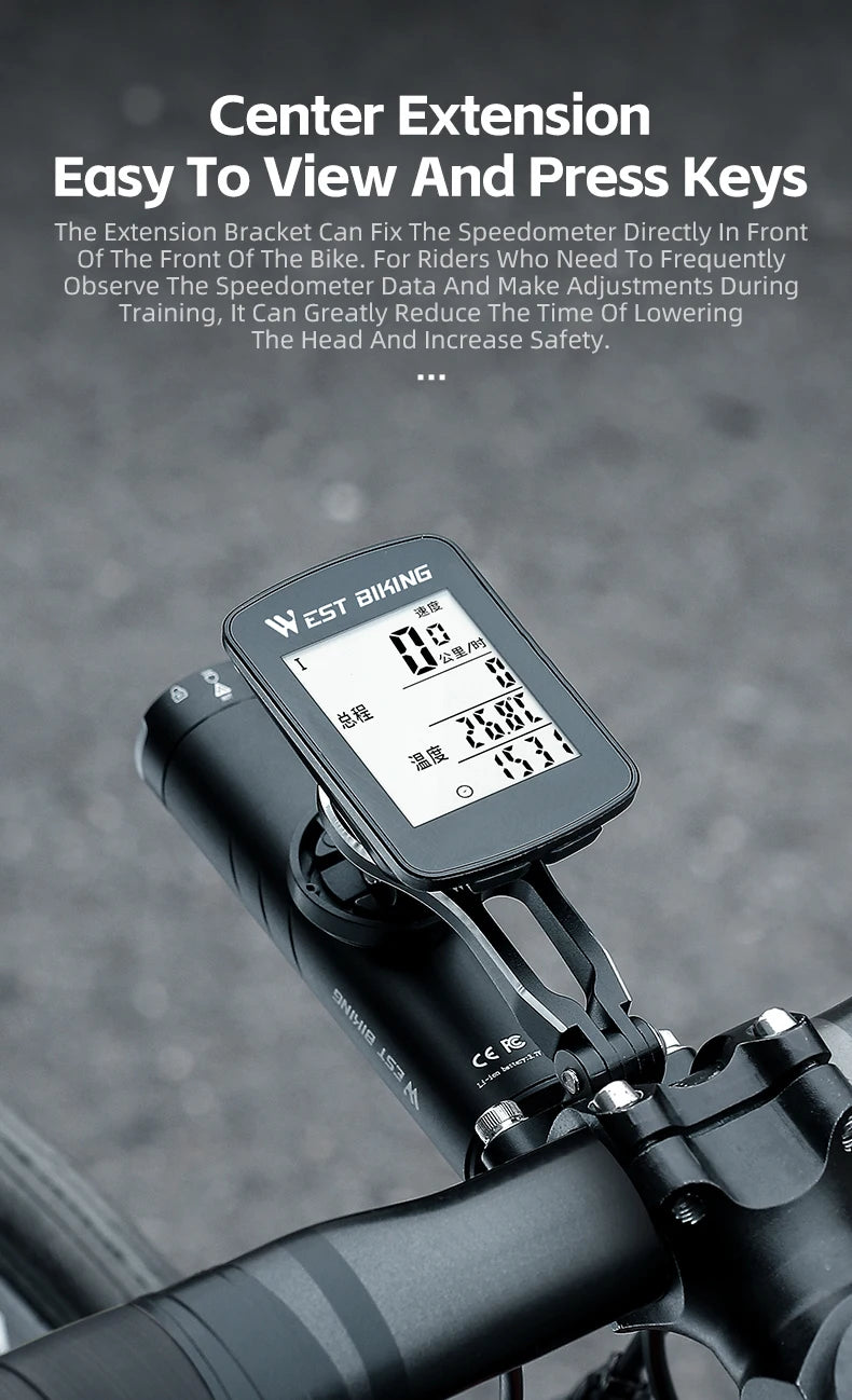 WEST BIKING Bike Bracket Front Light Lamp Holder Aluminum Alloy Extension Holder for Bicycle Computer Wahoo Bryton Garmin Bracke