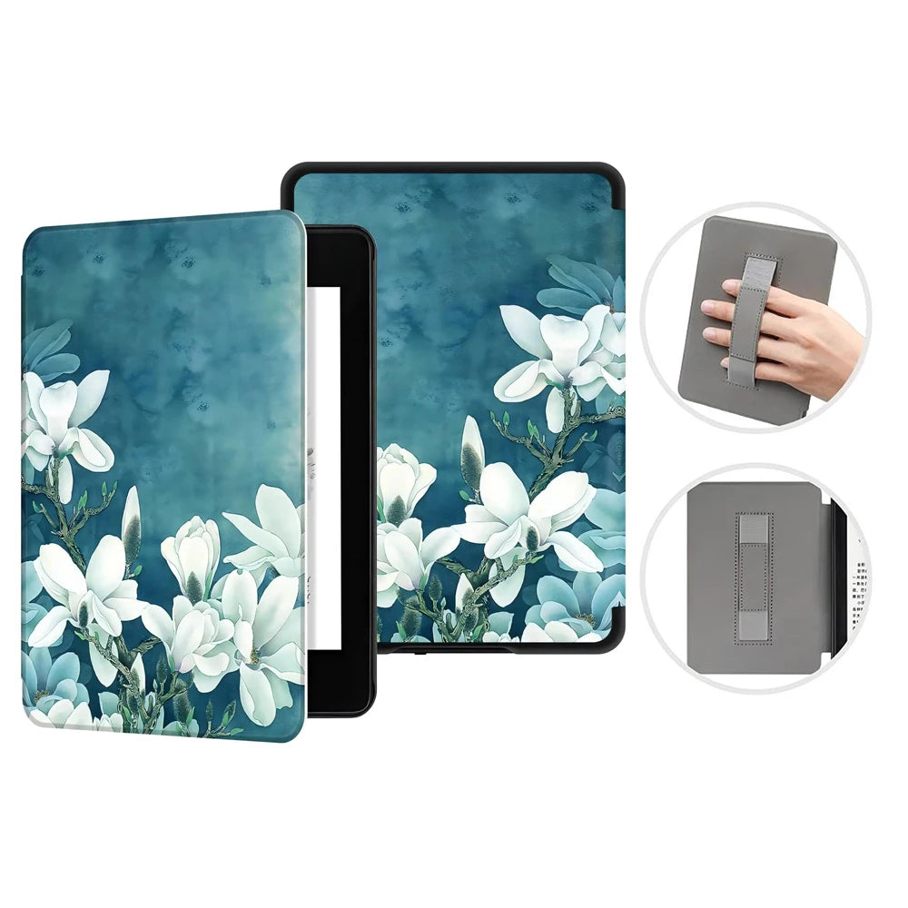 For Kindle 11th Generation 2024 Case 6'' with Hand Strap Kindle 6 inch Case Ebook C2V2L3 Auto Wake Sleep Cover PU Leather Funda