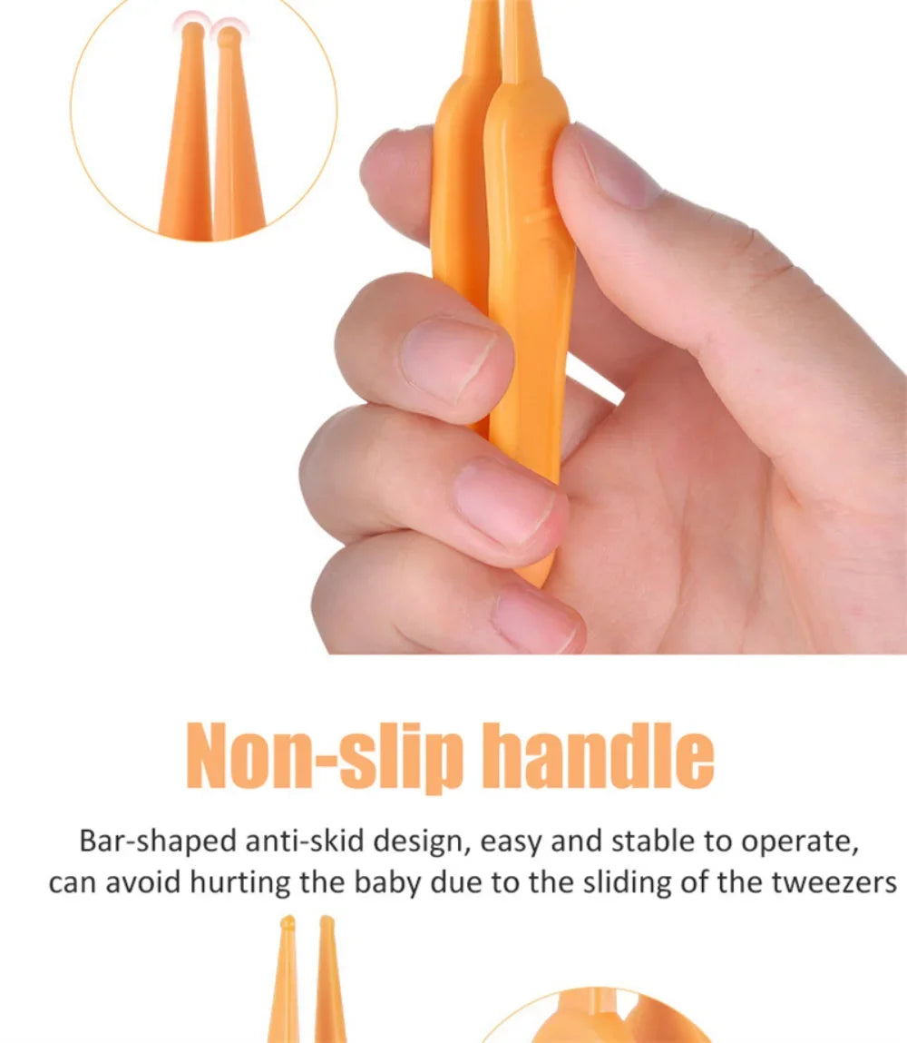 Baby Nose Cleaning Tweezers Infant Ear Nose Navel Clean Tool Safe Baby Dig Booger Clips Snot Removal Newborn Cleaning Supplies