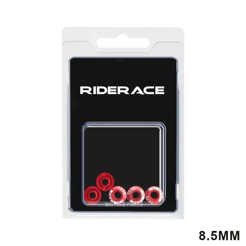 RIDERACE 5 PCS Double/Single Bicycle Chainring Bolts CNC Aluminum Alloy 7075 M8 6.5mm 8.5mm Road MTB Bike Crankset Bolt&Nut Set
