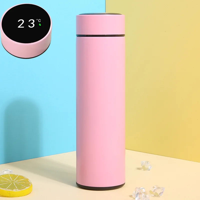 500ML Intelligent Insulation Cup Digital Display Temperature Cup 304 Stainless Steel Straight Cup Coffee Mug Thermal Tumbler