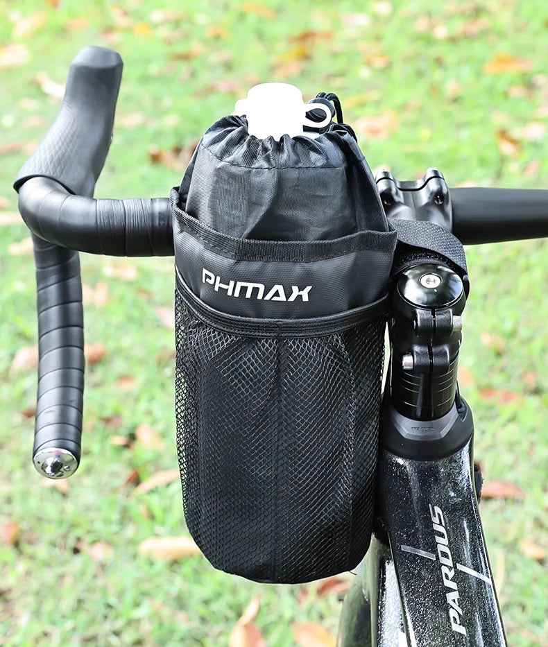 PHMAX Bike Bottle Holder Cycling Water Bottle Carrier Pouch Insulated Kettle MTB Road Bicycle Handlebar Bag Accessories
