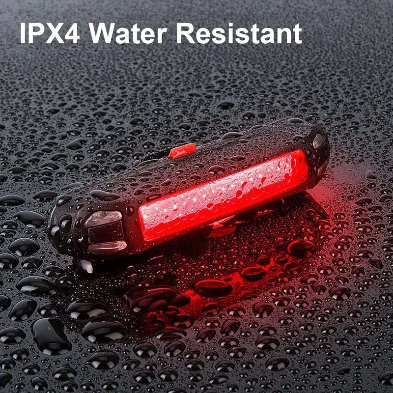 Bicycle Rear Light Waterproof USB Rechargeable LED Safety Warning Lamp Bike Flashing Accessories Night Riding Cycling Taillight