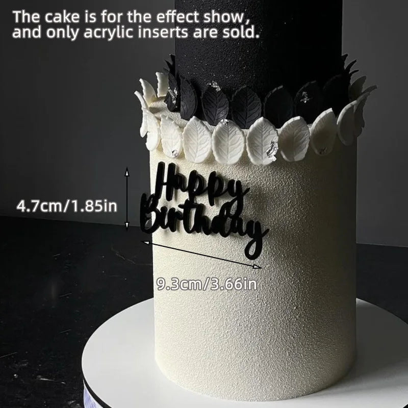 1/3/5pcs Acrylic Birthday Queen Gold Cake Topper Happy Birthday Party Sides Cake Decorations Accessories