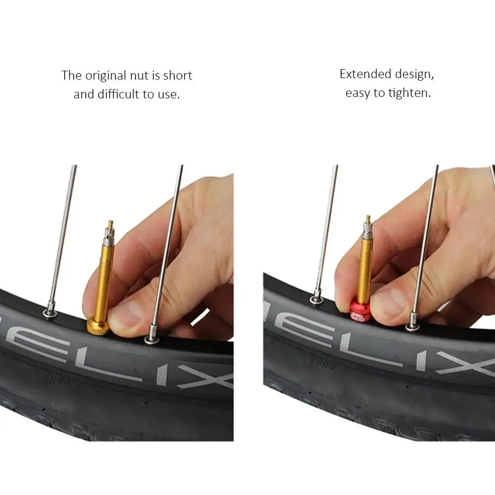 1~8pcs Tire Valve Nut Bike Vacuum Tire Presta Valve Screw Bicycle Valve Cover Tools Cycling Tire Repair MTB Bike Accessories