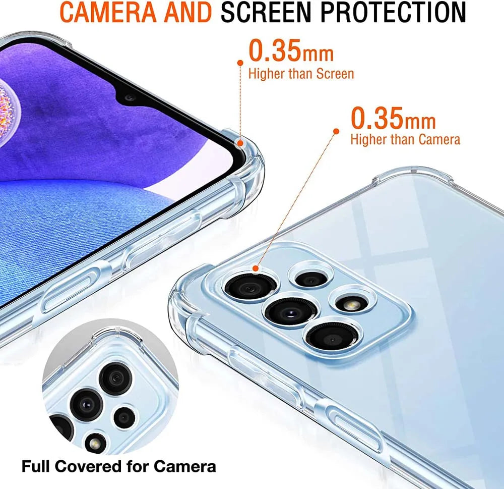 Air-bag Shockproof Clear Case For Samsung Galaxy A13 A23 A33 A53 A73 A22 A32 A52 A72 A14 A24 A34 A54 A15 A25 A35 A55 5G Cover