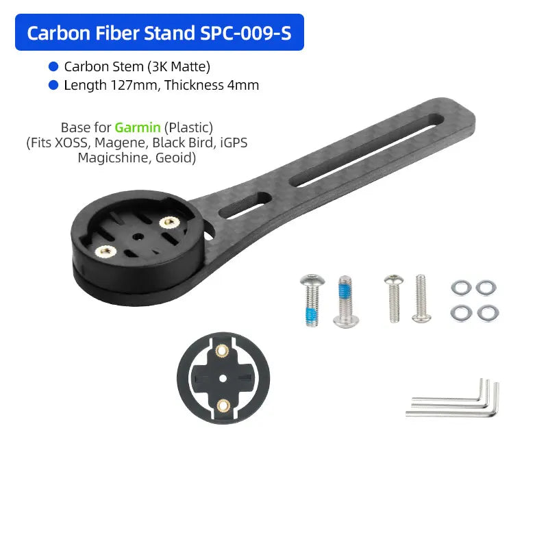 Bicycle Integrated Handlebar Computer Bracket for Garmin Bryton Wahoo Road Bike Speedometer Headlight Carbon Fiber Mount Stand