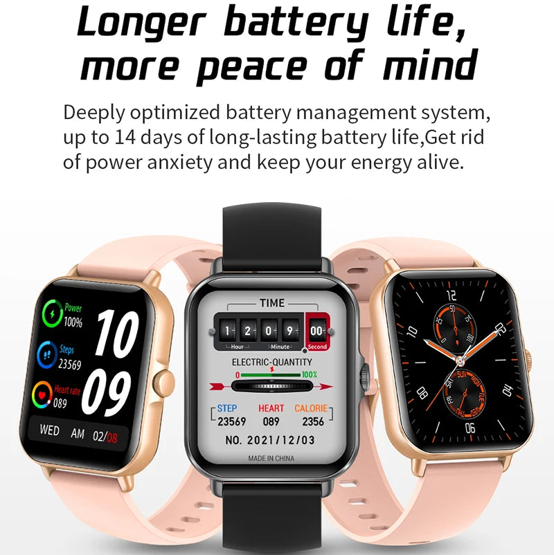 2024 2.01'' Smart Watch Bluetooth Call Play Music Smartwatch Fitness Sport Waterproof Watches for Men Women iPhone Android