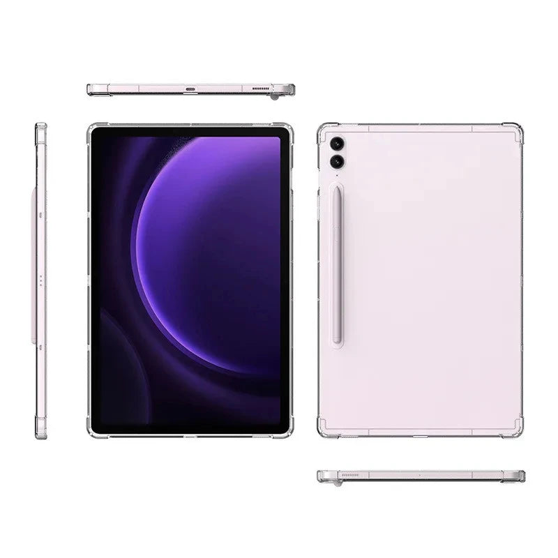 Tablet Cover For Samsung Galaxy Tab S10 Ultra SM-X920 X926B Tab S10+ 5G SM-X826B S10 Plus 12.4 Transparent Clear Soft TPU Case