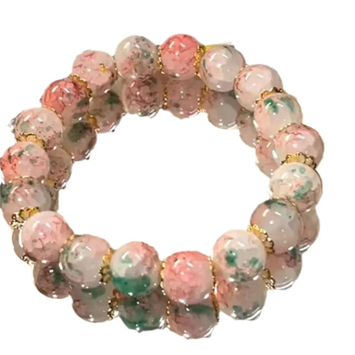 New Fashion Y2K Sweet Cherry Blossom Bracelet For Women Exquisite Elegant Flower Crystal Beaded Bracelet Girl Party Jewelry Gift