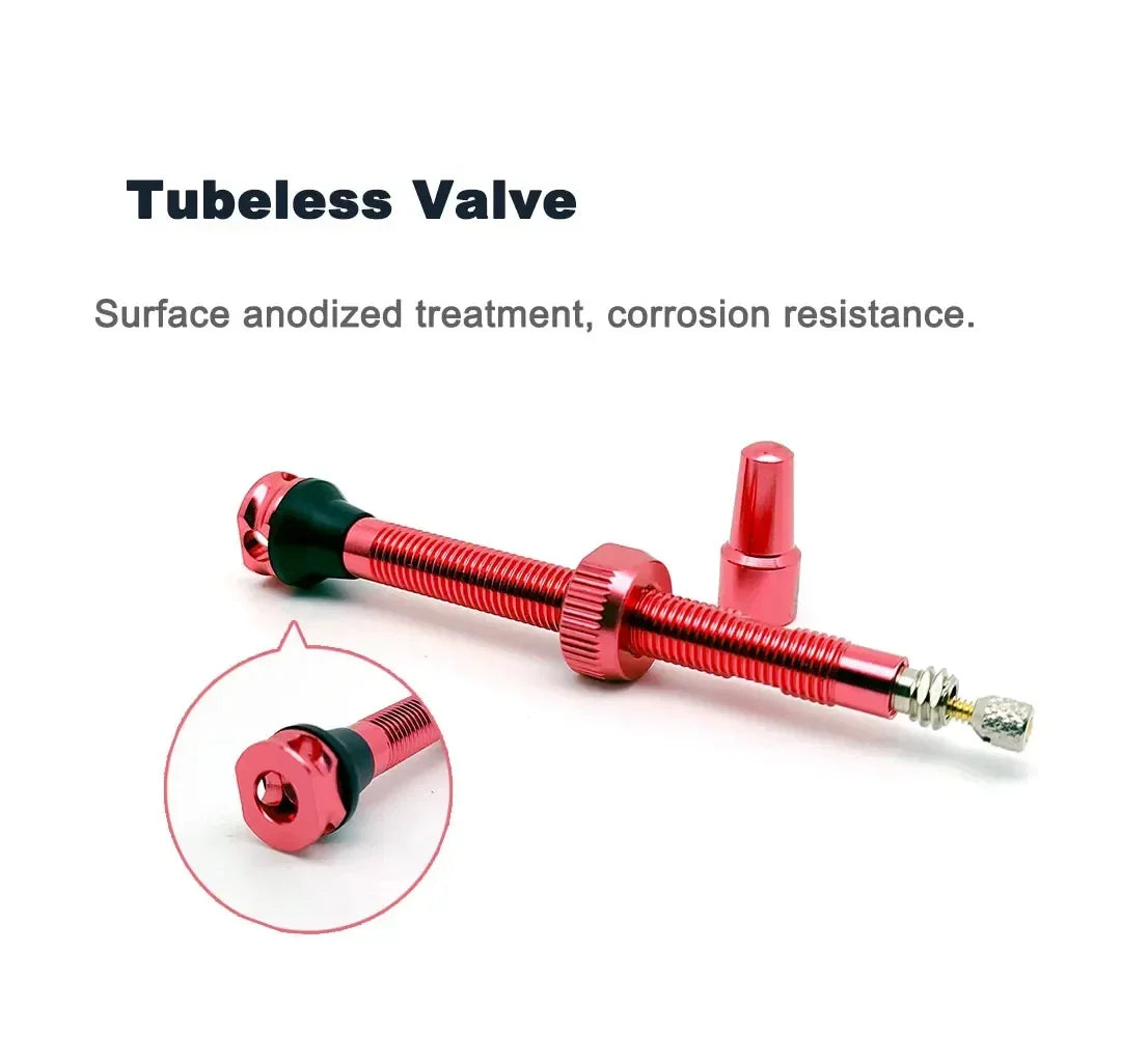 Ridenow Tubeless Valve 45/65/85mm Anodized Aluminum Alloy Bicycle Presta Valve Removable Core Air Valve for Road MTB Gravel Bike