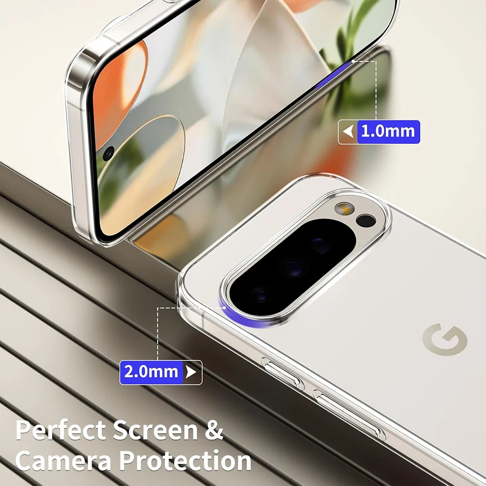 Ultra Thin Shockproof Silicone Soft Case For Google Pixel 9A 9 ProXL 8 8A 7 7A 6 6A Pro XL 5 Transparent Back Cover Clear Shell
